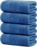 SISXSO Tens Towels Pack of 4 Extra Large Bath Towels 30 x 60 Inches, 100% Cotton, Larger & Lighter Weight, Quicker to Dry, Super Soft and Absorbent, Perfect for Bathroom, Dark Grey