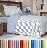 SISXSO Duvet Cover Queen Size Set - Extra Soft Queen Size Duvet Cover 90 x 90 with 2 Pillow Shams - Hotel Luxury Easy Care and Fade Free w/Zipper Closures & Ties - Comfy Breathable Bedding Set (Navy Blue)