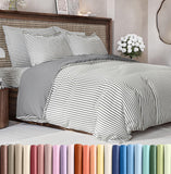 SISXSO Duvet Cover Queen Size Set - Extra Soft Queen Size Duvet Cover 90 x 90 with 2 Pillow Shams - Hotel Luxury Easy Care and Fade Free w/Zipper Closures & Ties - Comfy Breathable Bedding Set (Navy Blue)