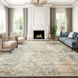 SISXSO 6x9 Area Rug for Living Room Washable 6x9 Rug Non-Slip Modern Rugs for Bedroom Dinning Room Ultra-Thin Indoor Beige Rug