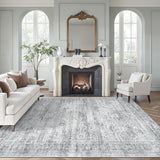 SISXSO 6x9 Area Rug for Living Room Washable 6x9 Rug Non-Slip Modern Rugs for Bedroom Dinning Room Ultra-Thin Indoor Beige Rug