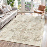 SISXSO 6x9 Area Rug for Living Room Washable 6x9 Rug Non-Slip Modern Rugs for Bedroom Dinning Room Ultra-Thin Indoor Beige Rug