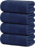 SISXSO Tens Towels Pack of 4 Extra Large Bath Towels 30 x 60 Inches, 100% Cotton, Larger & Lighter Weight, Quicker to Dry, Super Soft and Absorbent, Perfect for Bathroom, Dark Grey