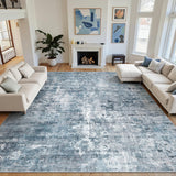 SISXSO 6x9 Area Rug for Living Room Washable 6x9 Rug Non-Slip Modern Rugs for Bedroom Dinning Room Ultra-Thin Indoor Beige Rug