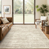SISXSO 6x9 Area Rug for Living Room Washable 6x9 Rug Non-Slip Modern Rugs for Bedroom Dinning Room Ultra-Thin Indoor Beige Rug