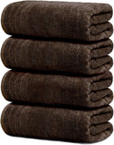 SISXSO Tens Towels Pack of 4 Extra Large Bath Towels 30 x 60 Inches, 100% Cotton, Larger & Lighter Weight, Quicker to Dry, Super Soft and Absorbent, Perfect for Bathroom, Dark Grey