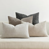 SISXSO Pack of 4 Couch Throw Pillow Covers 18x18 Inch Neutral Soft Decorative Chenille Pillow Covers Farmhouse Boho Cushion Covers for Mid Century Modern Spring Home Decor Sofa Bedroom Living Room