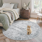 SISXSO 6x9 Area Rug for Living Room Washable 6x9 Rug Non-Slip Modern Rugs for Bedroom Dinning Room Ultra-Thin Indoor Beige Rug