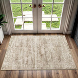 SISXSO 6x9 Area Rug for Living Room Washable 6x9 Rug Non-Slip Modern Rugs for Bedroom Dinning Room Ultra-Thin Indoor Beige Rug
