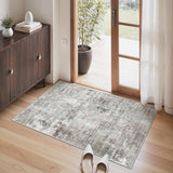 SISXSO 6x9 Area Rug for Living Room Washable 6x9 Rug Non-Slip Modern Rugs for Bedroom Dinning Room Ultra-Thin Indoor Beige Rug
