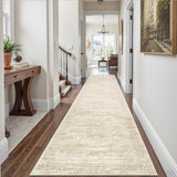 SISXSO 6x9 Area Rug for Living Room Washable 6x9 Rug Non-Slip Modern Rugs for Bedroom Dinning Room Ultra-Thin Indoor Beige Rug