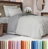 SISXSO Duvet Cover Queen Size Set - Extra Soft Queen Size Duvet Cover 90 x 90 with 2 Pillow Shams - Hotel Luxury Easy Care and Fade Free w/Zipper Closures & Ties - Comfy Breathable Bedding Set (Navy Blue)