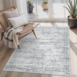 SISXSO 6x9 Area Rug for Living Room Washable 6x9 Rug Non-Slip Modern Rugs for Bedroom Dinning Room Ultra-Thin Indoor Beige Rug