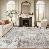 SISXSO 6x9 Area Rug for Living Room Washable 6x9 Rug Non-Slip Modern Rugs for Bedroom Dinning Room Ultra-Thin Indoor Beige Rug