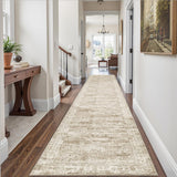 SISXSO 6x9 Area Rug for Living Room Washable 6x9 Rug Non-Slip Modern Rugs for Bedroom Dinning Room Ultra-Thin Indoor Beige Rug