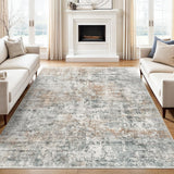 SISXSO 6x9 Area Rug for Living Room Washable 6x9 Rug Non-Slip Modern Rugs for Bedroom Dinning Room Ultra-Thin Indoor Beige Rug