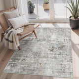 SISXSO 6x9 Area Rug for Living Room Washable 6x9 Rug Non-Slip Modern Rugs for Bedroom Dinning Room Ultra-Thin Indoor Beige Rug