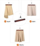 Cabides de madeira para calças - Cereja, pacote com 10 unidades 