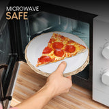 Suporte de prato de papel de bambu de 10 polegadas (4 unidades) - Pratos de carregador naturais reutilizáveis ​​de vime para serviços pesados 