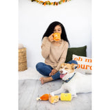 SISXSO Dinner Dog Toys, Set of 3, Plush Dog Toys, Squeaky Dog Toy, Fall Pet Toys