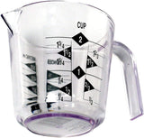 SISXSO Select Plastic Measuring Cup, 1 Cup Capacity, Clear