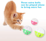 Brinquedo para gatos, rolo giratório de 3 níveis, bolas com seis bolas coloridas, exercício físico mental e interativo para gatinhos, quebra-cabeças para gatinhos. 
