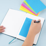 SISXSO Lined Sticky Notes 4X6 in Bright Ruled Post Stickies Colorful Super Sticking Power Memo Pads Its, 45 Sheets/pad, 6 Pads/Pack