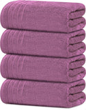 SISXSO Tens Towels Pack of 4 Extra Large Bath Towels 30 x 60 Inches, 100% Cotton, Larger & Lighter Weight, Quicker to Dry, Super Soft and Absorbent, Perfect for Bathroom, Dark Grey