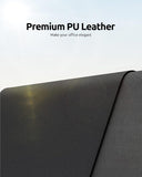 Protetor de couro para mesa, tapete para mesa de escritório, mouse pad grande, protetor de couro PU antiderrapante para mesa, almofada para mesa de laptop, almofada de escrita à prova d'água para escritório e casa (23,6" x 13,8", preto) 