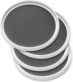 SISXSO Set of 4, 10 Inch Non-Skid Lazy Susan Organizers - Turntable Rack for Cabinet, Pantry Organization and Storage, Kitchen, Fridge, Bathroom Makeup Vanity Countertop, Under Sink Organizing, Spice Rack