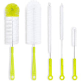 SISXSO Bottle Cleaning Brush Set - Long Handle Bottle Cleaner for Washing Narrow Neck Beer Bottles, Thermos S’Well Hydro Flask Contigo Sports Water Bottles with Straw Brush, Kettle Spout/Lid Cleaner Brushes