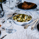 Pinça para servir salada de bufê, utensílios para servir salada e churrasco de 12 polegadas, conjunto de 2 (aço inoxidável) (aço inoxidável) 