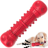 SISXSO Dog Squeaky Toys for Aggressive Chewers,Indestructible Dog Chew Toys for Large Medium Breed Dog, Durable Dog Toys, Tough Dogs Toys with Natural Rubber (Red, for Larege Dogs)