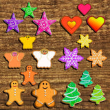 SISXSO Christmas Cookie Cutter Set - Gingerbread Man, Snowflake, Christmas Tree, Heart, Star, Angel - 18 Piece Christmas Cookie Cutters, Cookie Cutters Christmas Shapes for Holiday Winter Baking