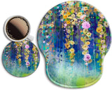 Mouse Pad com Apoio para o Pulso, [20% Maior] Apoio para o Pulso em Gel, com Base para Copos Antiderrapante e Alívio da Dor para Computador, Mesa, Casa e Escritório 