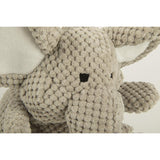 SISXSO Checkers Elephant Squeaky Plush Dog Toy, Chew Guard Technology - Gray, Large
