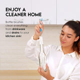 SISXSO Bottle Brush Cleaner Pack - Set of 5 Bottle Brushes for Cleaning  Bottles, Water Bottles, Tumblers, Wine Decanters, Flask, Bong, Vase Cleaner - One Straw Cleaner Brush