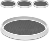 SISXSO Set of 4, 10 Inch Non-Skid Lazy Susan Organizers - Turntable Rack for Cabinet, Pantry Organization and Storage, Kitchen, Fridge, Bathroom Makeup Vanity Countertop, Under Sink Organizing, Spice Rack