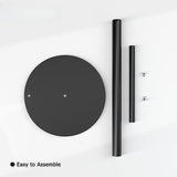 Porta-toalhas de papel preto, porta-rolos de cozinha, aço inoxidável premium, dispensador de bancada com operação com uma mão e base ponderada 