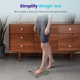 SISXSO Bathroom Scale for Body Weight, Digital Weighing Machine for People, Accurate & Large LCD Backlight Display, 6mm Tempered Glass, 400 lbs