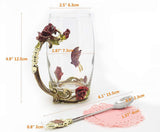 SISXSO Gifts for Mom Women Mothers Day Flower Cups Tea Mug With Tea Spoon Valentines Day Christmas Gift Coffee, Tea, Juice, Beer, Milk Hot And Cold Drinks Use Gift Package.