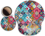 Mouse Pad com Apoio para o Pulso, [20% Maior] Apoio para o Pulso em Gel, com Base para Copos Antiderrapante e Alívio da Dor para Computador, Mesa, Casa e Escritório 