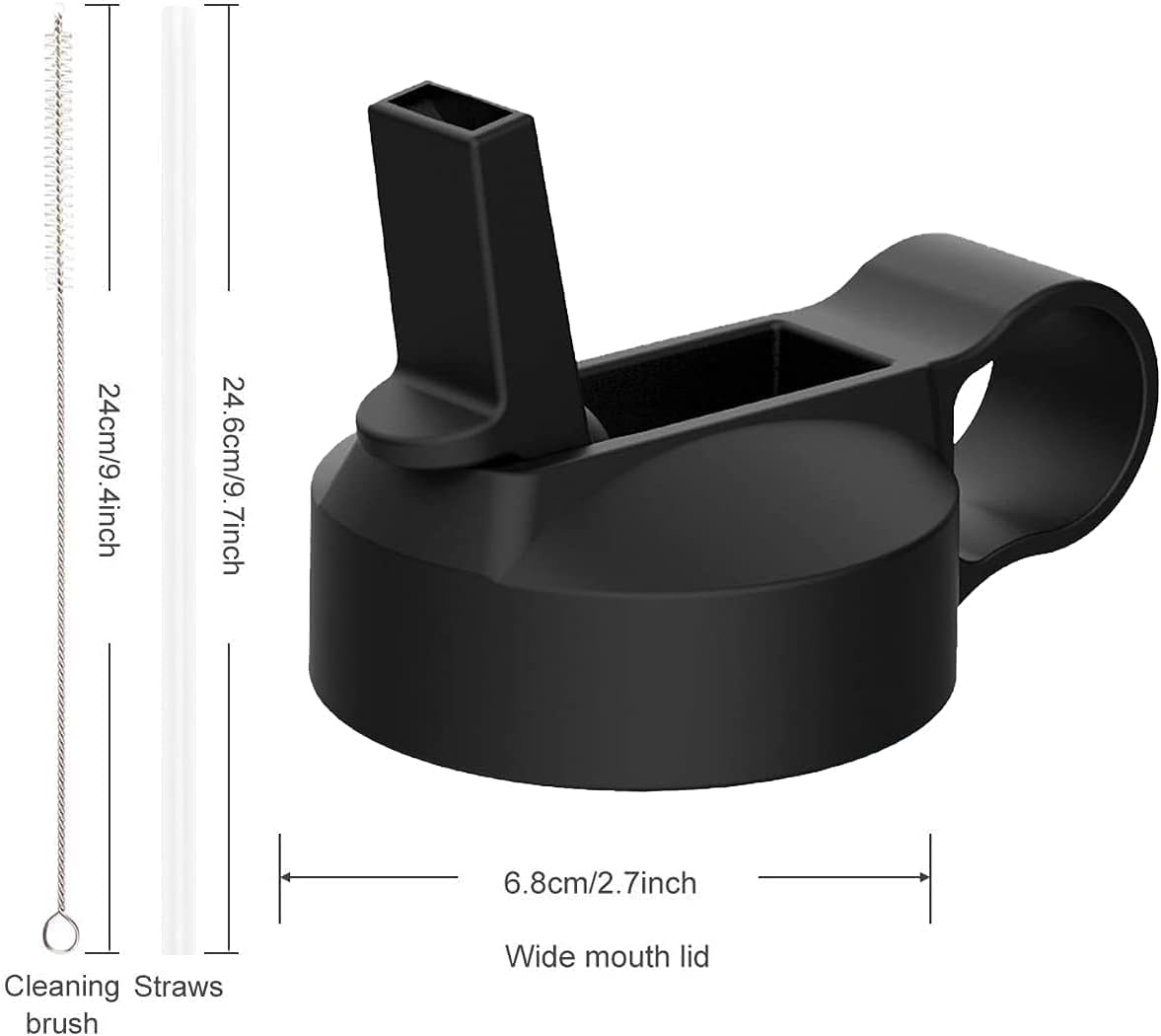 SISXSO Wide Mouth Straw Lid Compatibility Most Sports Water Bottle