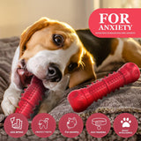 SISXSO Dog Squeaky Toys for Aggressive Chewers,Indestructible Dog Chew Toys for Large Medium Breed Dog, Durable Dog Toys, Tough Dogs Toys with Natural Rubber (Red, for Larege Dogs)