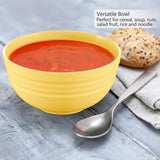 SISXSO Unbreakable Cereal Bowls 24 OZ Microwave and Dishwasher Safe BPA Free Bowl Dessert Bowls for Serving Soup, Oatmeal, Pasta and Salad [Set of 6]