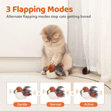 SISXSO Cat Toys Rechargeable Flapping Bird Sparrow, Lifelike Chirp Tweet, Touch Activated Kitten Toy Interactive Cat Exercise Toys for All Breeds Cat Kicker Cat Toys 4.0 Inches