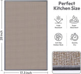 SISXSO Kitchen Mats for Floor,Kitchen Rug, Nonskid, Washable,Absorbent Kitchen Runner Rug for in Front of Sink,Entryway,Rubber Backing Indoor Door Mat,Farmhouse Style Standing Mat,17.3"x28"