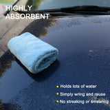 SISXSO 16"x16" Pack of 6 Microfiber Towels for Cars, Car Drying Wash Detailing Buffing Polishing Towel with Plush Edgeless Microfiber Cloth, 450 GSM