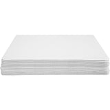 SISXSO White Quarter Cake Sheet 13.75” x 9.75” Cake Board Sturdy Rectangle Greaseproof Pad Full 15 Pk Boards (15, White)
