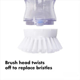 SISXSO Good Grips Soap Dispensing Palm Brush, Black/Clear/White